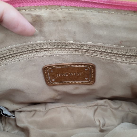 Nine West Pink, Green & Yellow Floral Crossbody Bag with Adjustable Strap - Picture 6 of 8